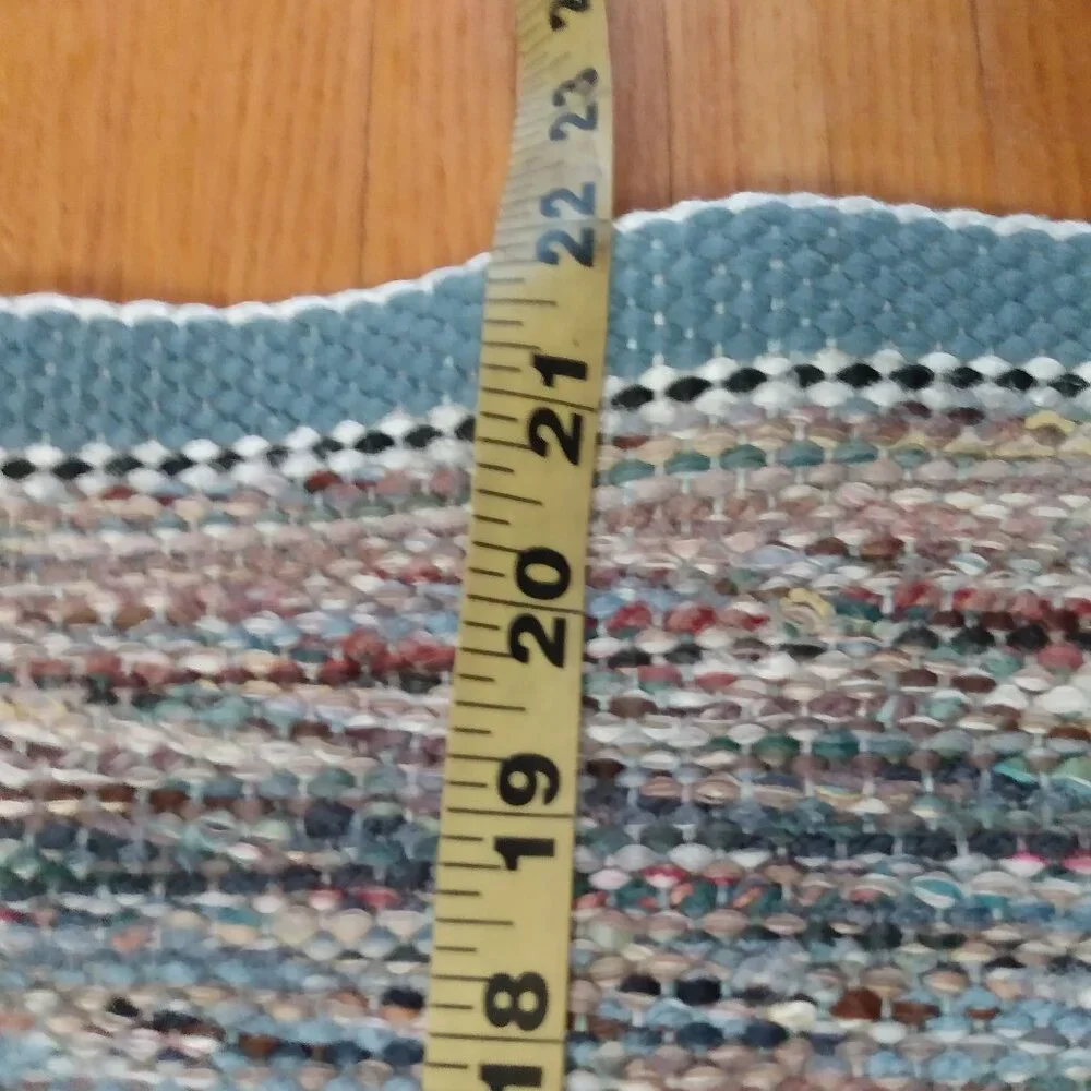 Two Vintage Woven Scatter Throw Rugs 36